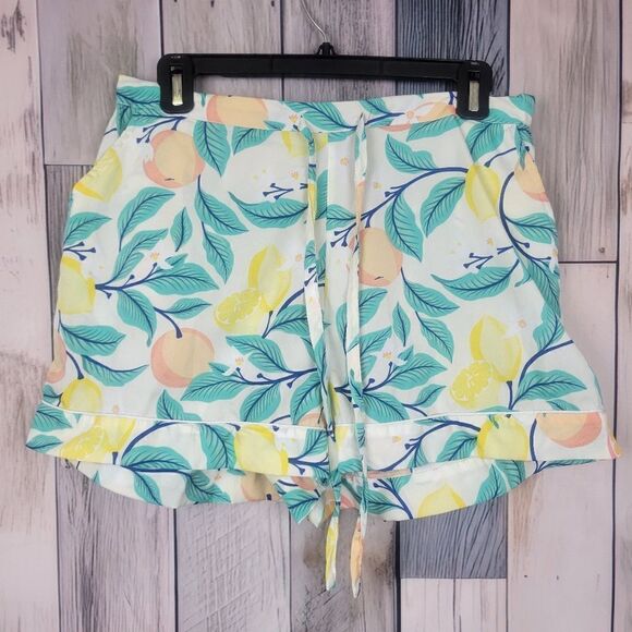 Tabitha Webb Fruit Print Pajama Shorts Size Large - Picture 1 of 4